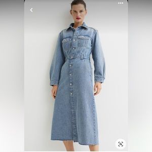 Denim shirt dress